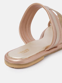 Anouk Women Striped Ethnic One Toe Flats