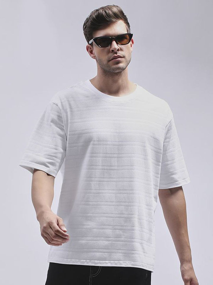 DILLINGER Men Round Neck Solid Oversized Pure Cotton T-shirt
