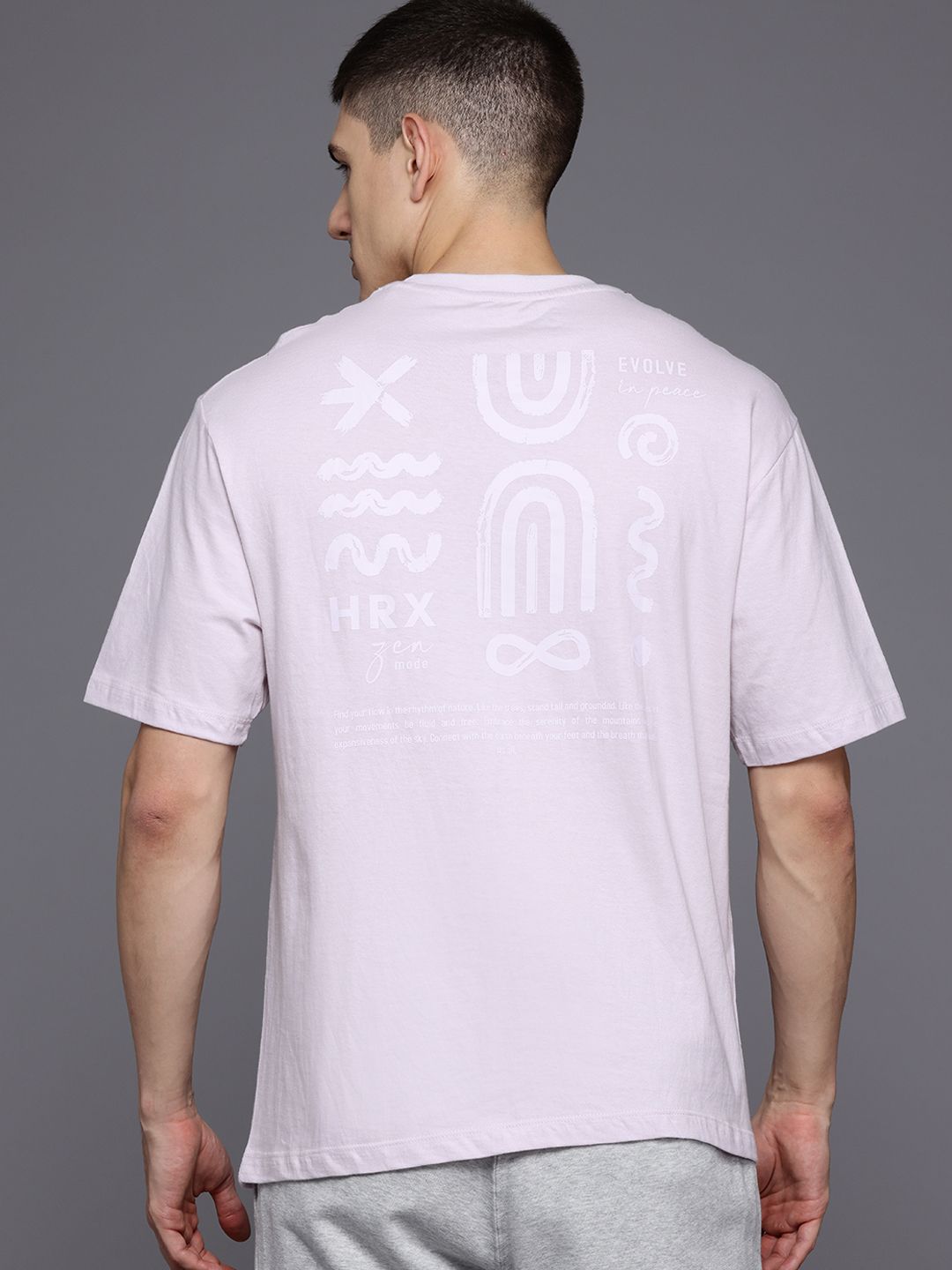 HRX by Hrithik Roshan Abstract Printed Yoga T-shirt
