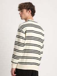 THE BEAR HOUSE Striped Relaxed Fit Sweatshirt