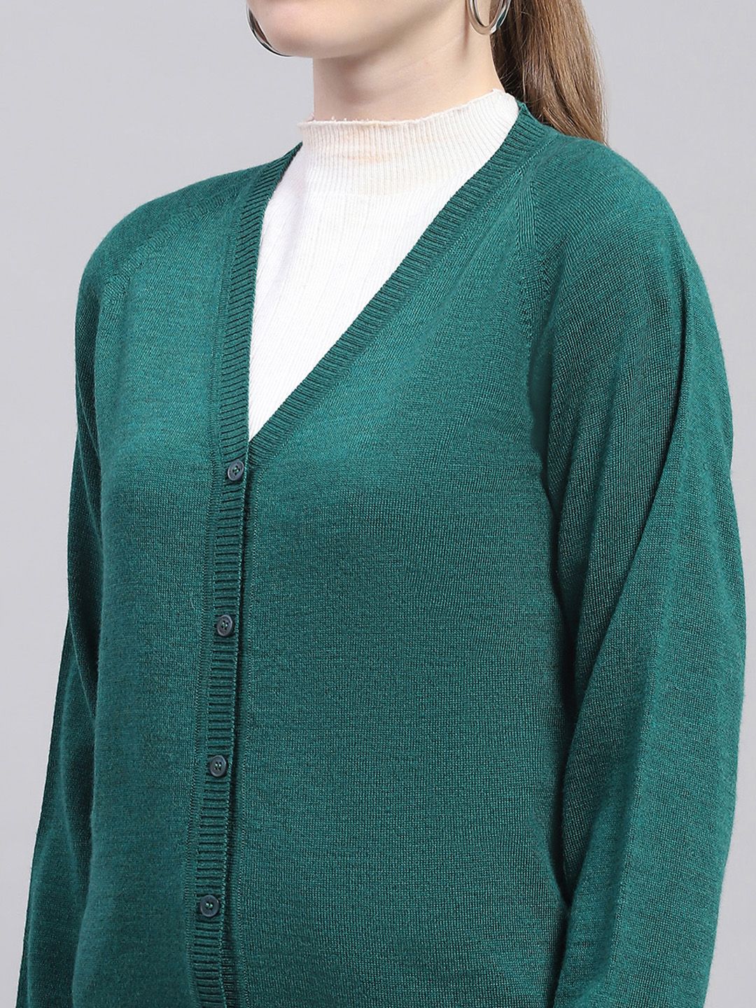 Monte Carlo V-Neck Woollen Cardigan Sweater