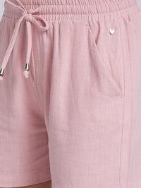 SPYKAR Women Pink Slim Fit Shorts