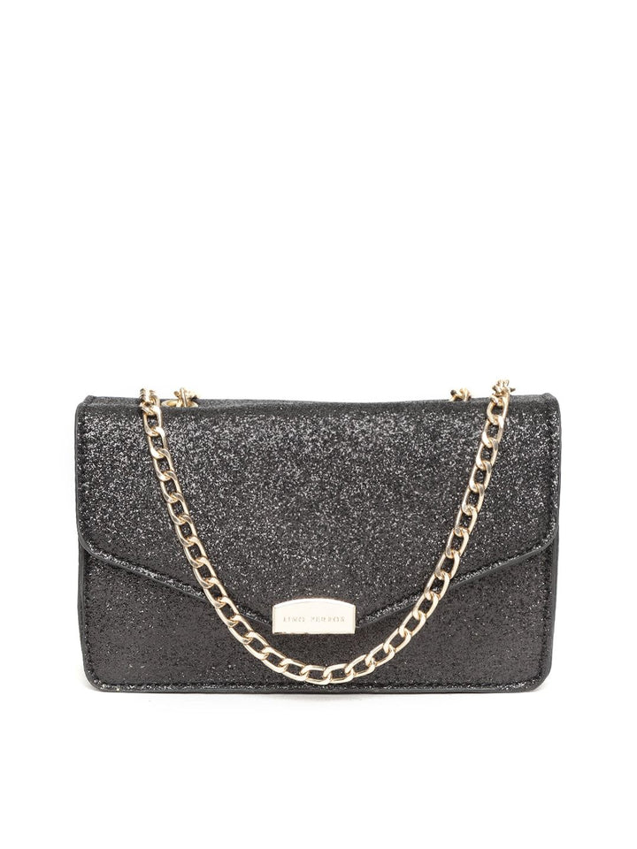 Lino Perros Black Shimmer Sling Bag