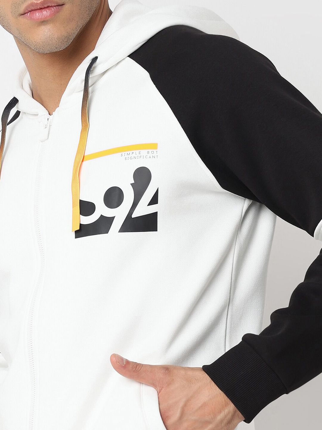 SPYKAR Graphic Printed Hooded Cotton Sweatshirt