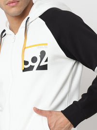 SPYKAR Graphic Printed Hooded Cotton Sweatshirt