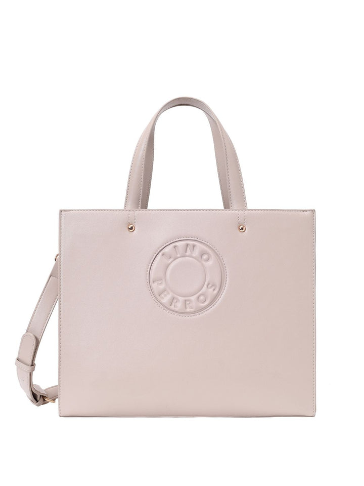 Lino Perros Brand Logo Printed Structured Handheld Bag
