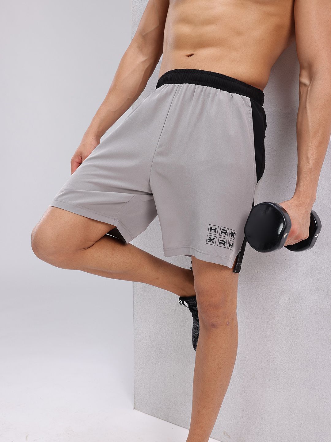 HRX by Hrithik Roshan Men Colourblocked Mid-Rise Training Shorts