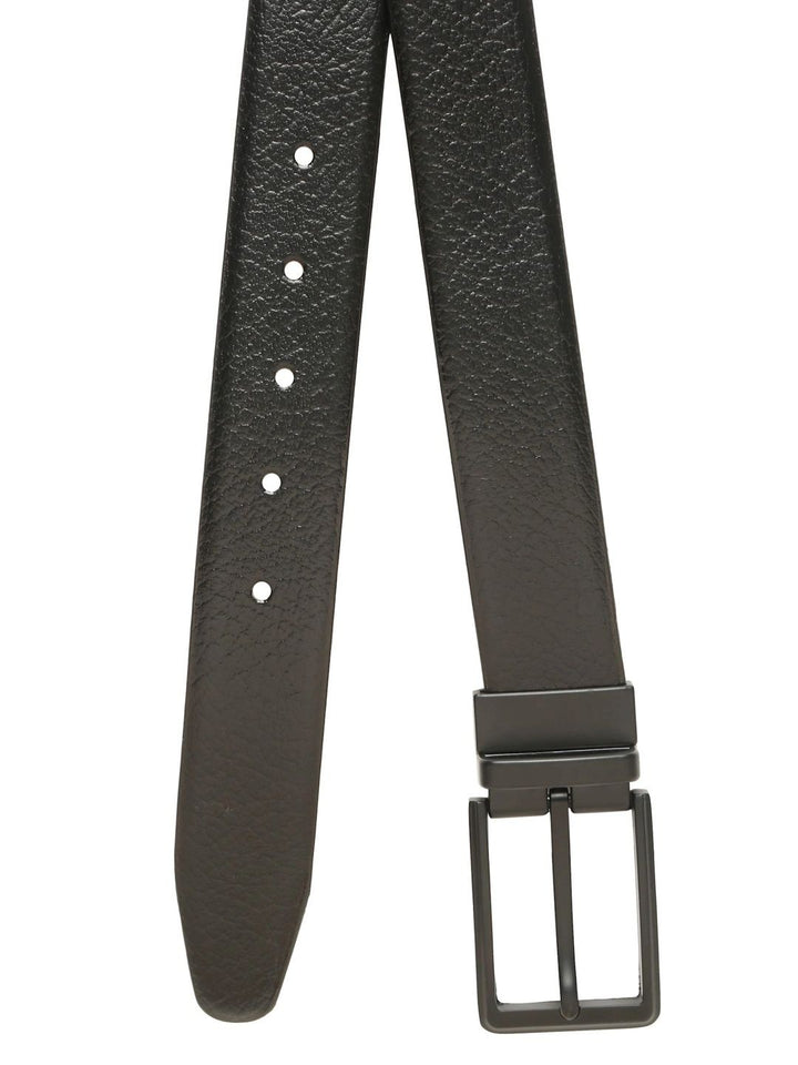 Teakwood Leathers Men Textured Leather Reversible Formal Belt