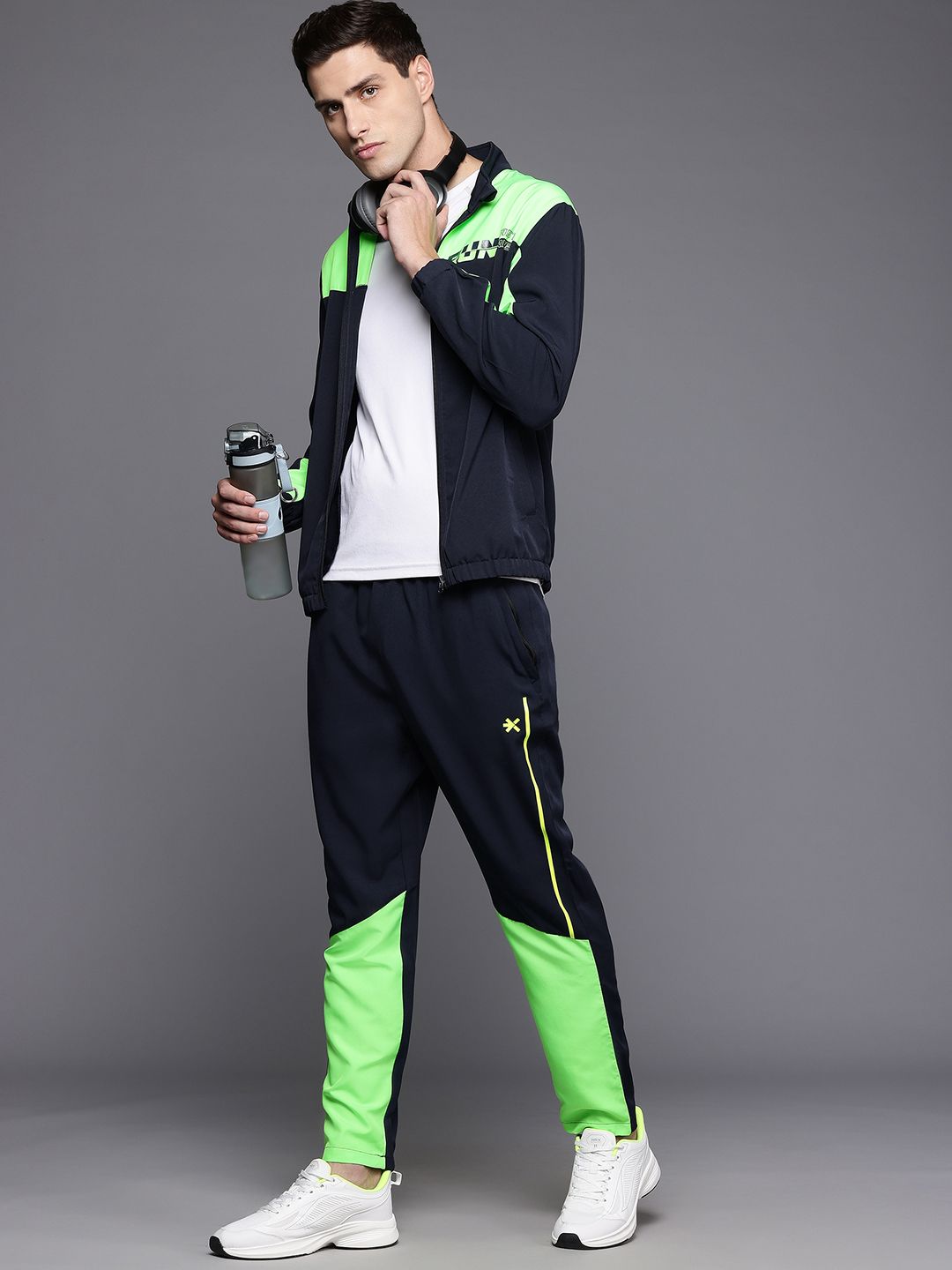HRX by Hrithik Roshan Colourblocked Running Tracksuits
