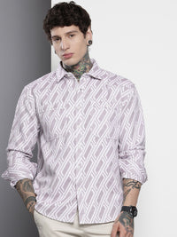 The Indian Garage Co Men Relaxed Fit Textured Resort Wear Jacquard Shirt