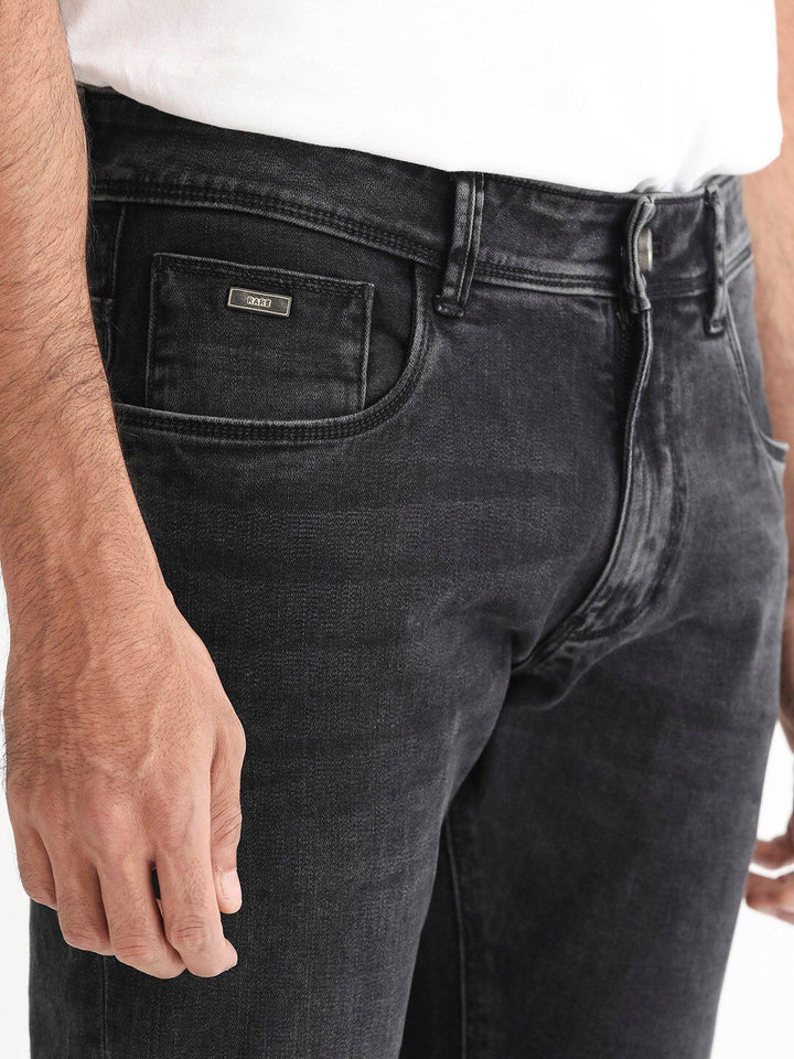RARE RABBIT Men Reney Slim Fit Mid-Rise Stretchable Jeans