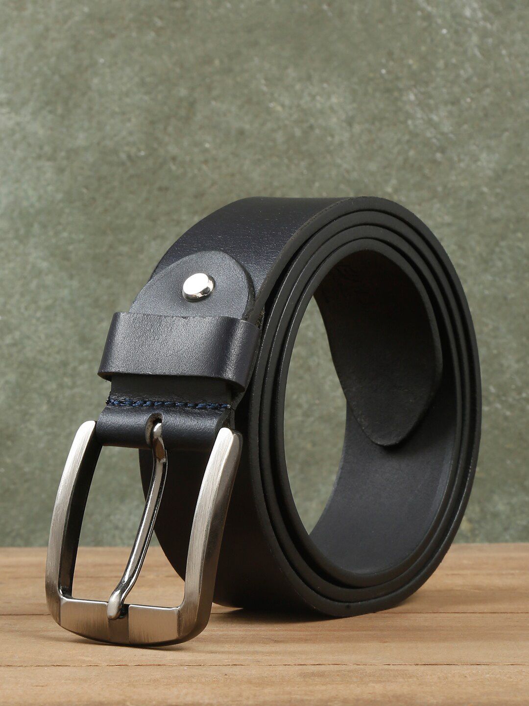 Teakwood Leathers Men Textured Leather Belt