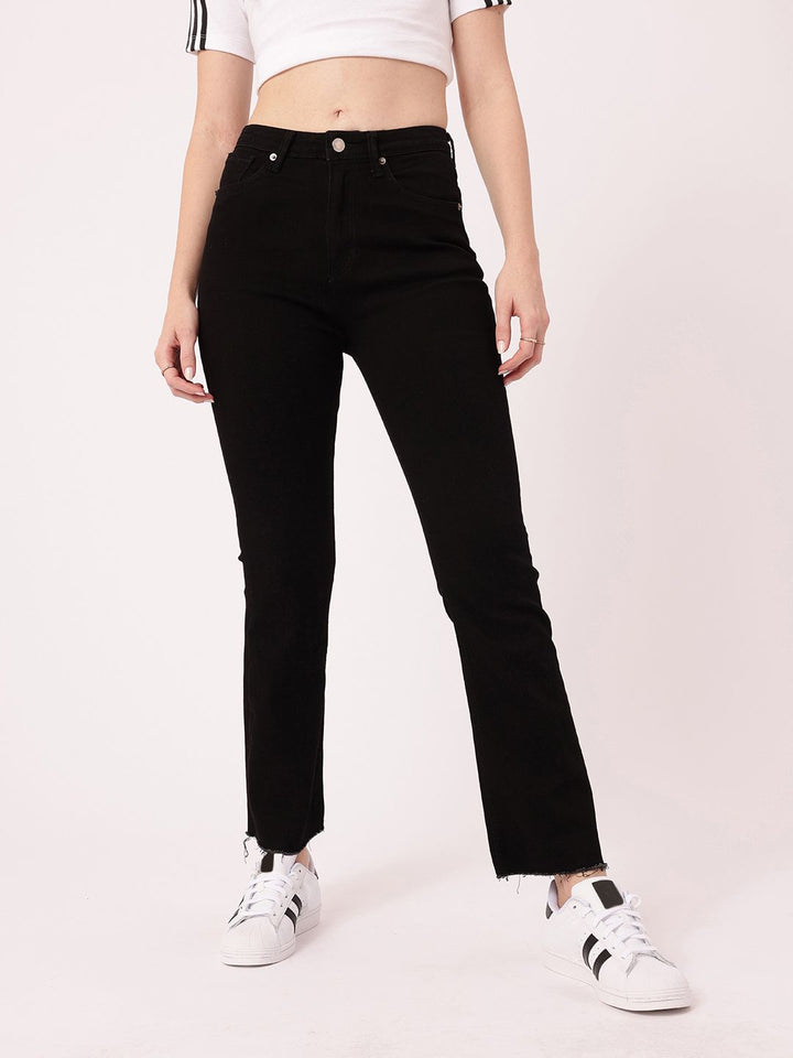 DressBerry Women Modern Cool Stretchable Frayed Jeans