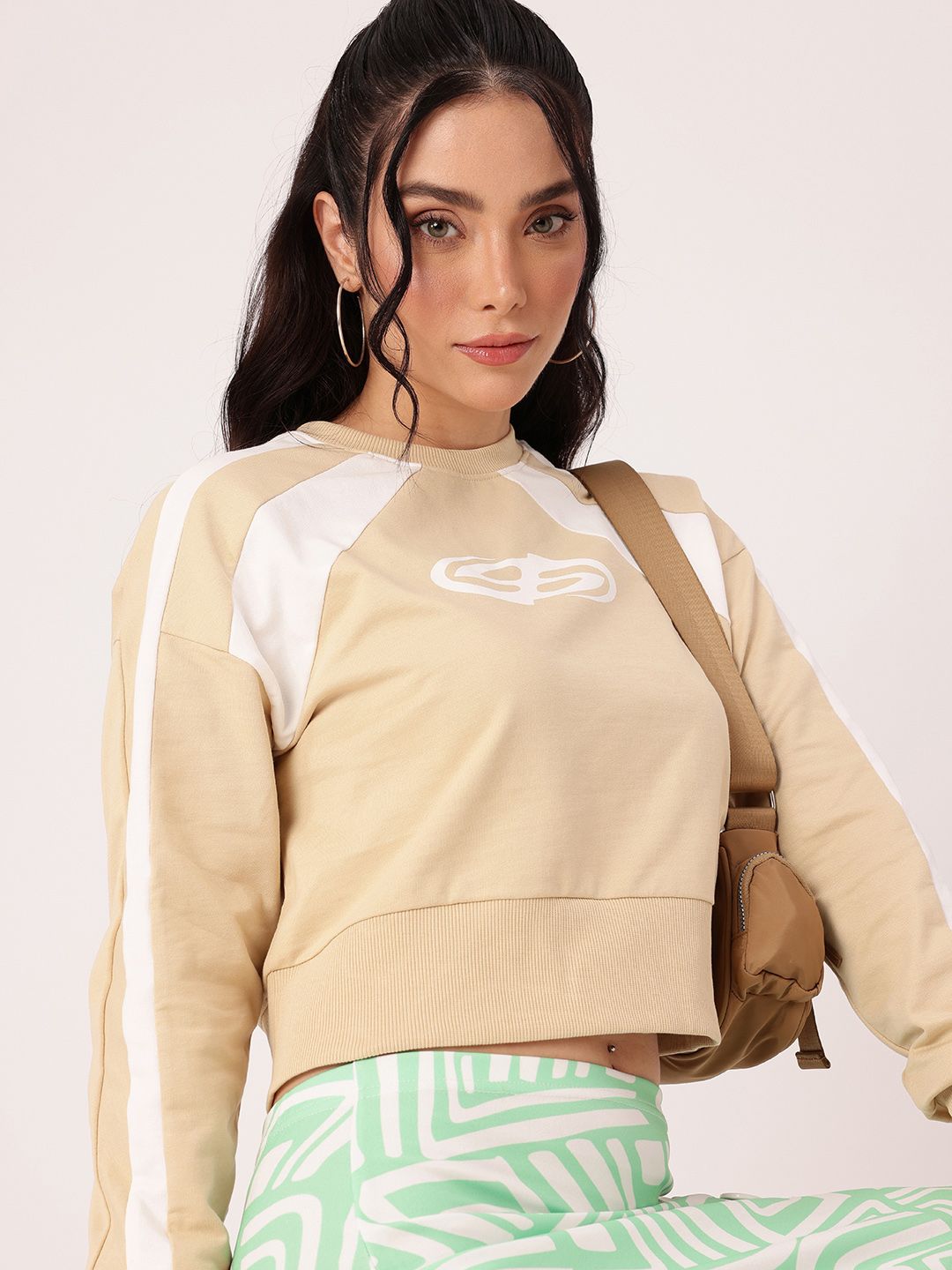 DressBerry Printed Cotton Terry Relaxed Fit Sweatshirts