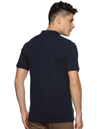 ADRO Colourblocked Cotton Polo Collar T-shirt