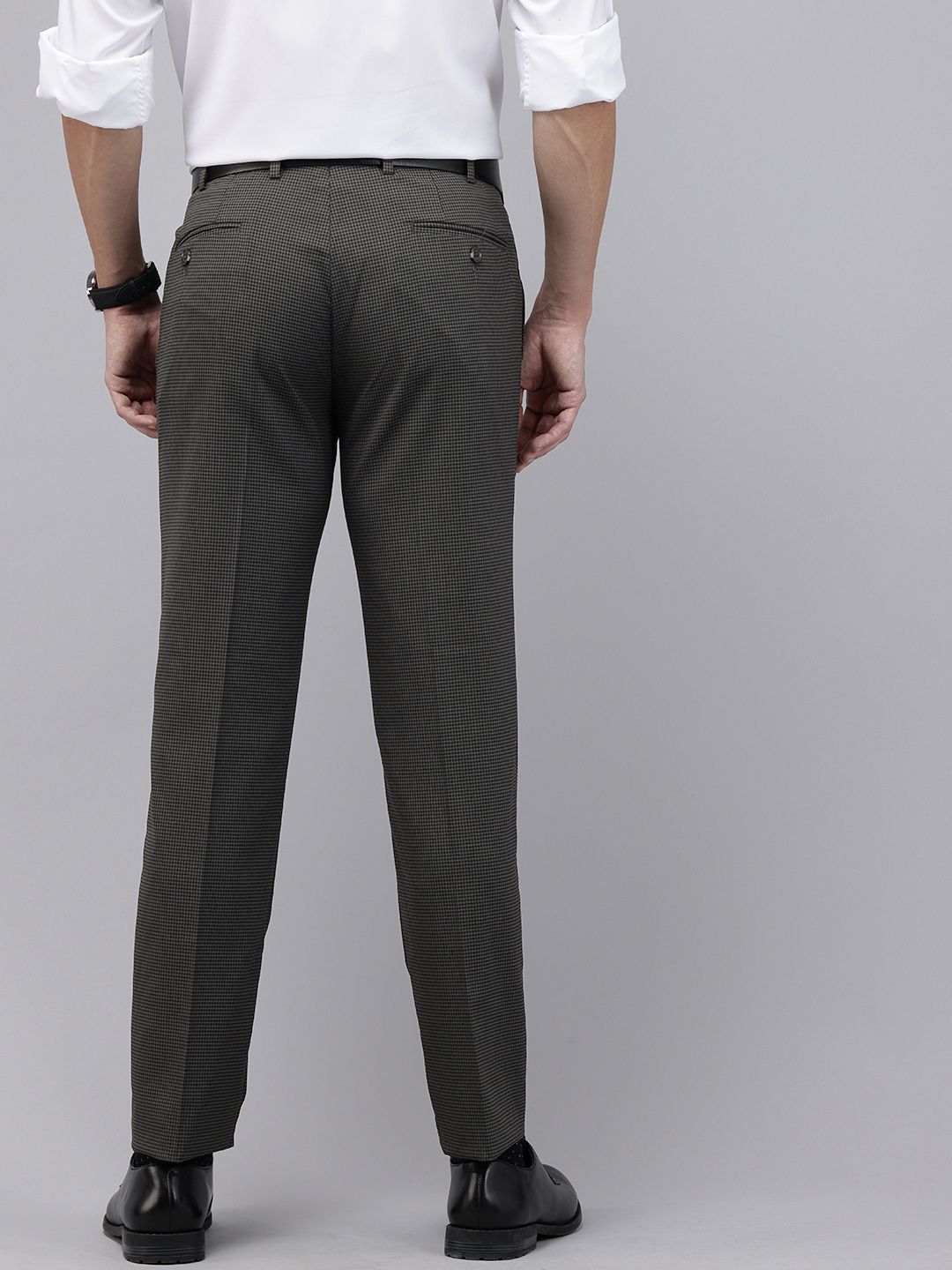 Park Avenue Men Checked Neo Fit Formal Trousers