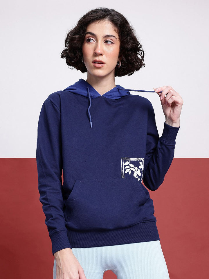DressBerry Indie Print Contrast Hood Sweatshirt
