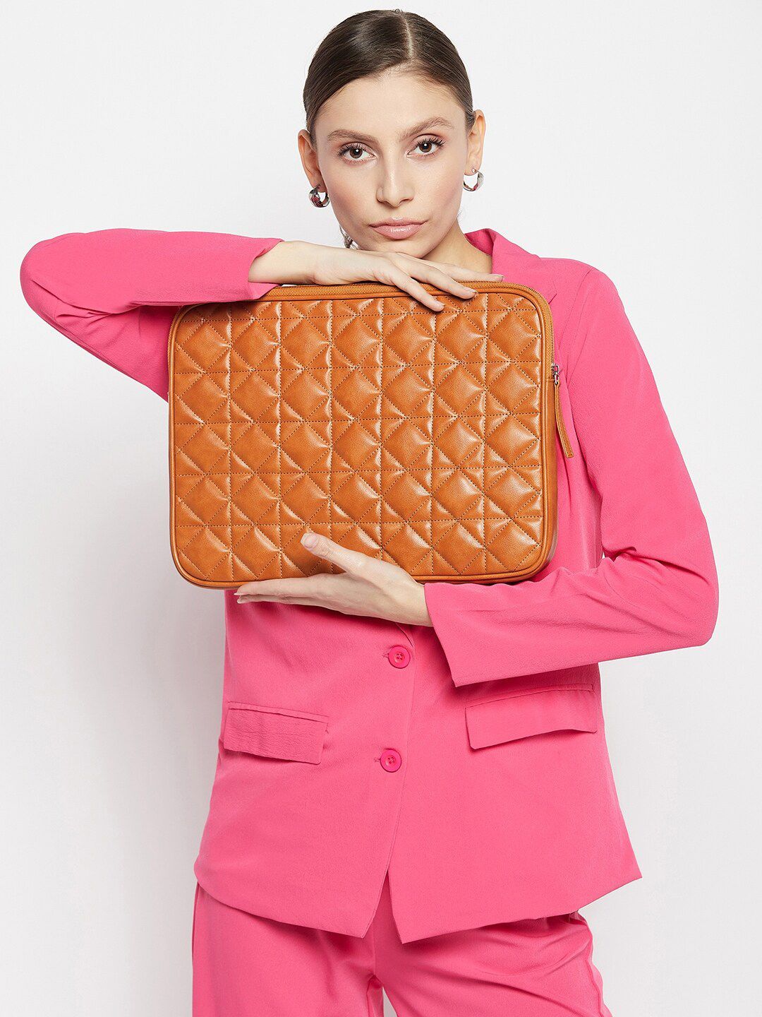 Berrylush Women Textured Laptop Bag