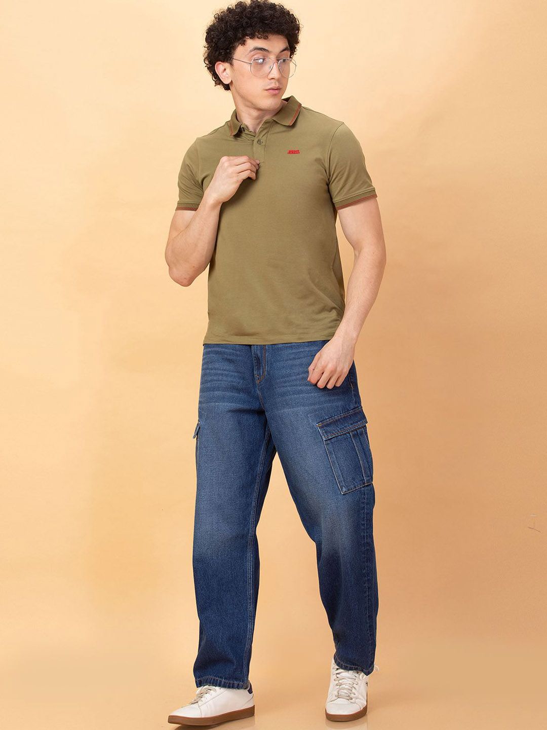 Being Human Men Low Distress Light Fade Jeans