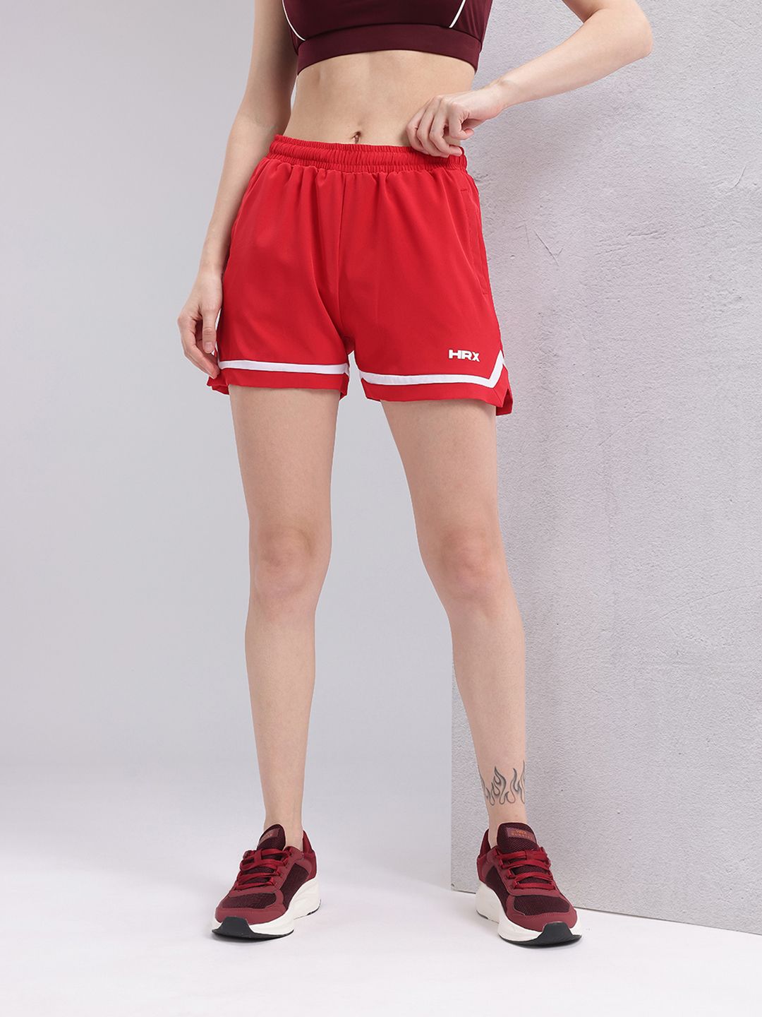 HRX by Hrithik Roshan Women Striped Training Shorts