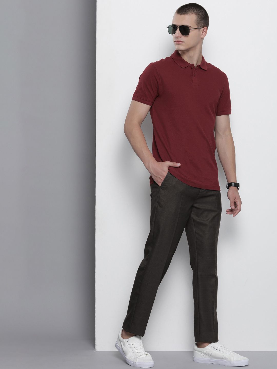 The Indian Garage Co Men Solid Trousers