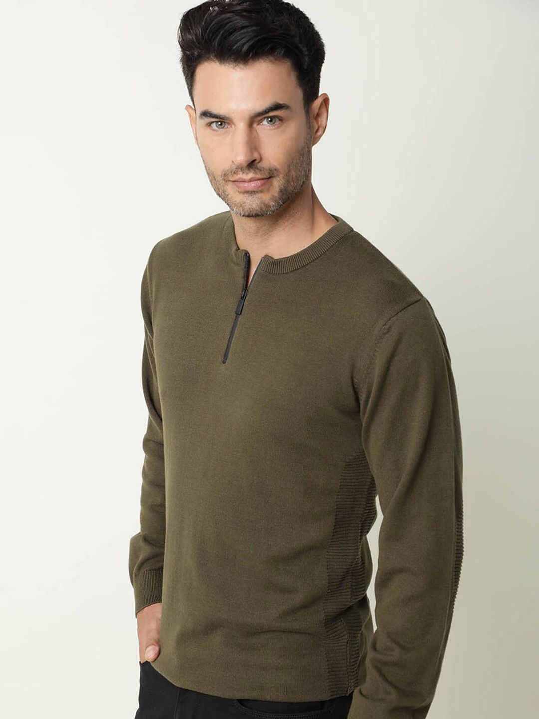 RARE RABBIT Men Rumbled Slim Fit Sweater