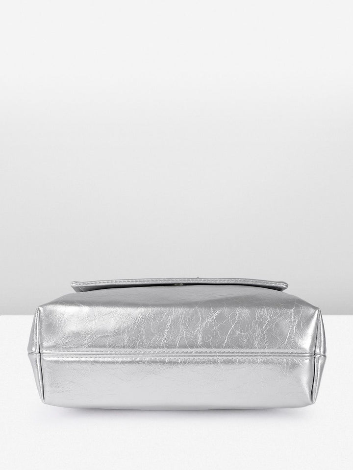 DressBerry Textured Structured Shoulder Bag