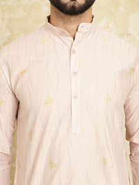 SOJANYA Geometric Printed Band Collar Straight Kurta with Churidar