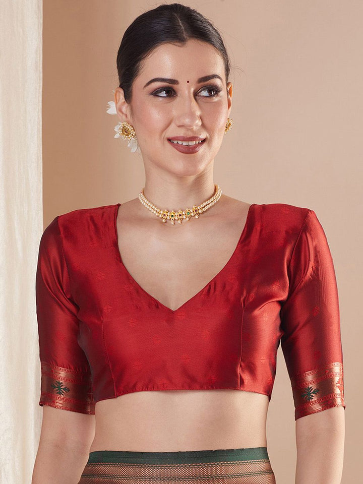 Saree mall Woven Design Ethnic Motifs Zari Paithani Sarees