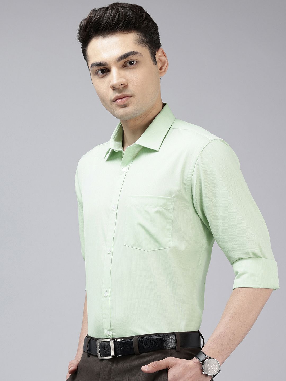 Park Avenue Slim Fit Textured Formal Shirt