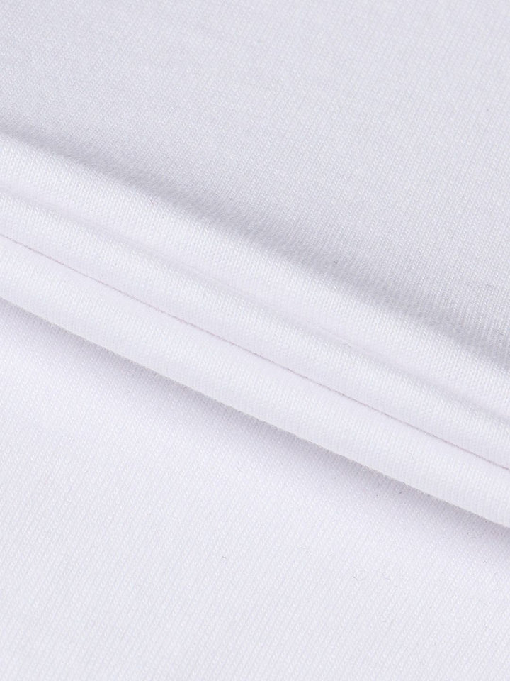 Bewakoof Men White Printed Round Neck Pure Cotton T-shirt
