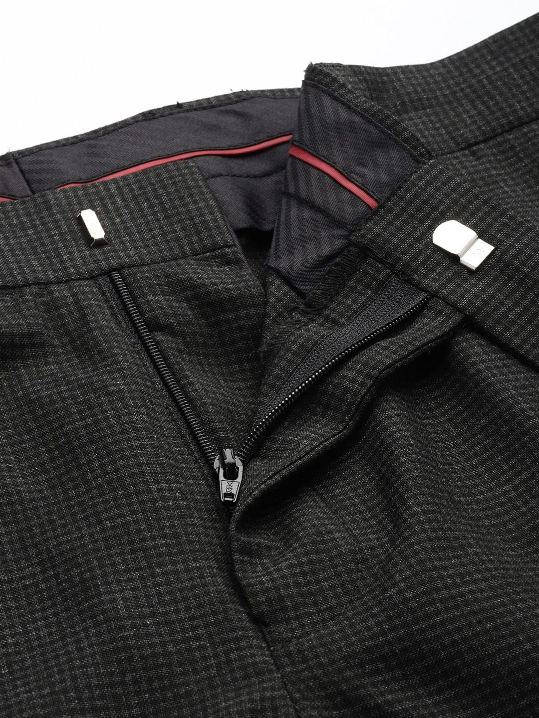 Park Avenue Men Checked Formal Trousers
