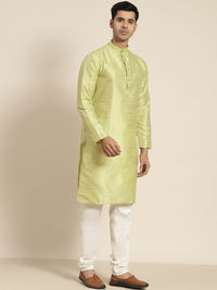 SOJANYA Men Woven Design Kurta with Churidar with Nehru Jacket