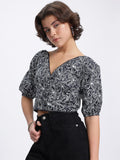 DressBerry Monochrome Shirt-Style Top