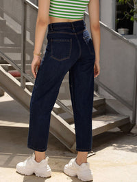 STREET 9 Women Blue Jean Wide Leg Fit High-Rise Pure Cotton Jeans