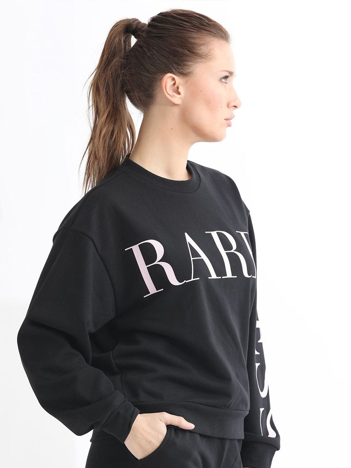 RAREISM Typographic Printed Cotton Sweatshirt