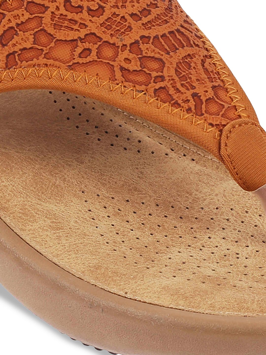 Mochi Women Open Toe Textured Fabric T-Strap Flats