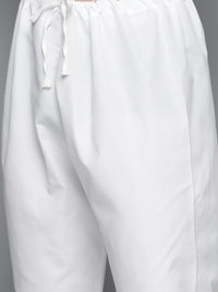 Jompers Men Floral Embroidered Chikankari Pure Cotton Kurta with Churidar