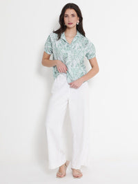 RAREISM Tropical Printed Cotton Top