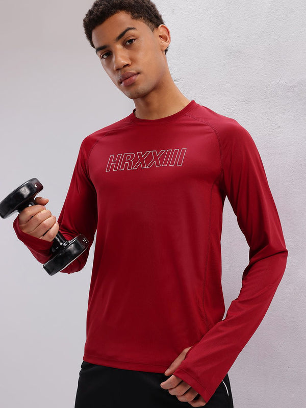 HRX by Hrithik Roshan Men Typography Rapid-Dry Training T-shirt