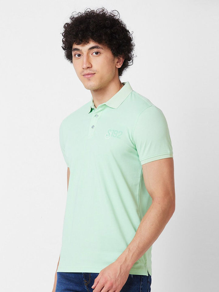 SPYKAR Polo Collar Slim Fit Cotton T-shirt