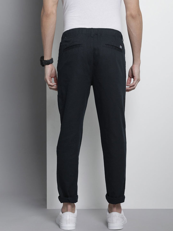 The Indian Garage Co Men Pure Cotton Slim Fit Trousers