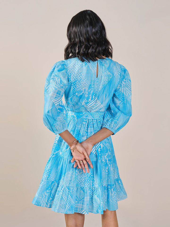 AND Floral Print Fit & Flare Dress