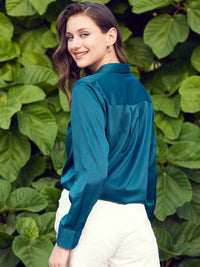 WORK IT by STREET 9 Comfort Fit Satin Casual Shirt