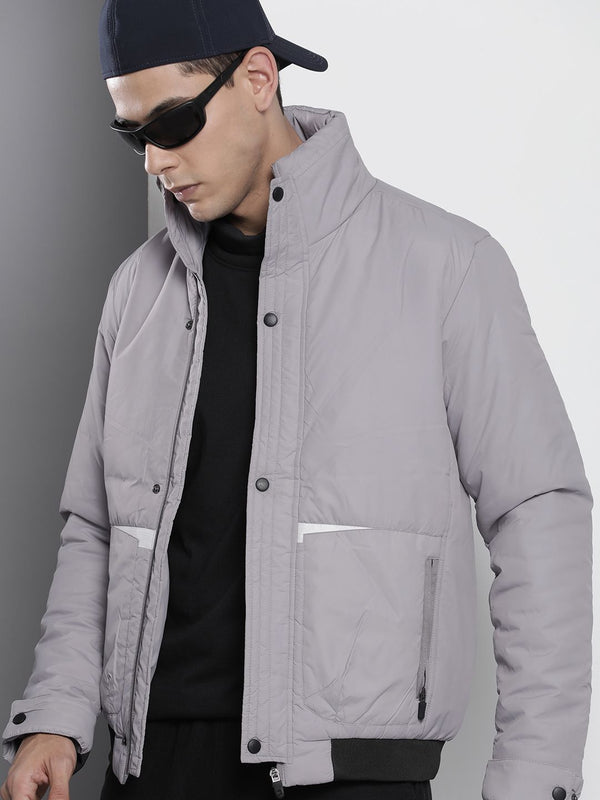 The Indian Garage Co Men Zip-Front Bomber Jacket with Zip Pockets