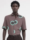 RARE RABBIT Men Poblur Boxy Standard Opaque Shirt