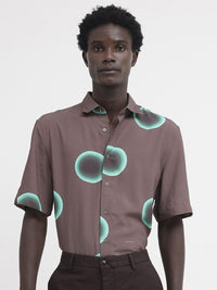 RARE RABBIT Men Poblur Boxy Standard Opaque Shirt