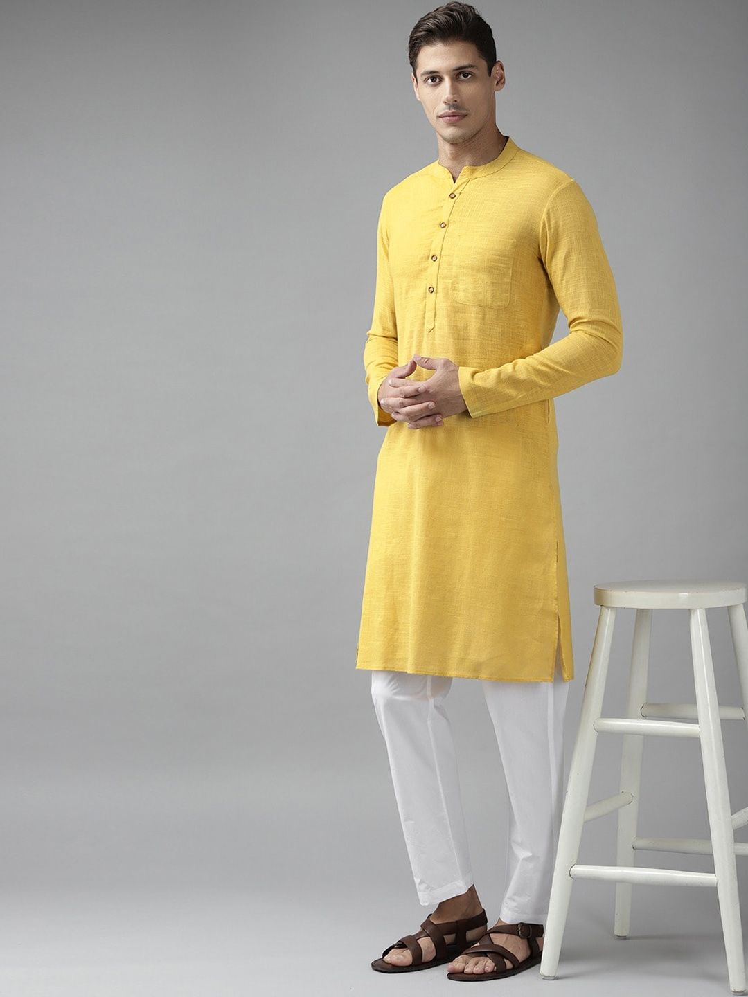 See Designs Men Yellow Kurta
