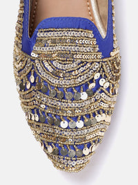 House of Pataudi Women Embellished Ethnic Mules Flats