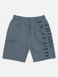 HELLCAT Boys Pack Of 5 Typography Printed Cotton Mid-Rise Shorts